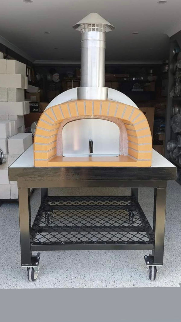 Italian Made Tuscan Wood Fired Oven with Trolley (Ex-Display)