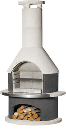 Buschbeck Rondo 3-in-1 Outdoor Fireplace grey color
