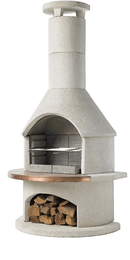 Buschbeck Rondo 3-in-1 Outdoor Fireplace cream color