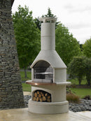 Buschbeck Rondo 3-in-1 Outdoor Fireplace with forest background
