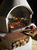 Buschbeck Rondo Outdoor Pizza grilling vegetables and meat