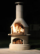 Buschbeck Rondo Outdoor Pizza used as fireplace