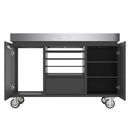 Everdure Pizza Station Black Color opened cabinet