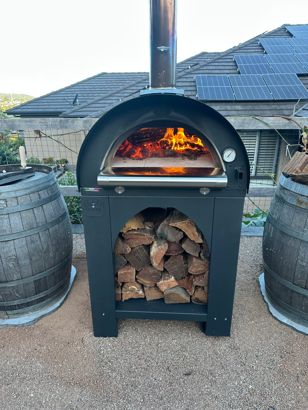 Italian Made Clementi 80 Stainless Steel Wood Fired Pizza Oven