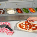 Ooni Pizza Topping Station with pizza topping in the side