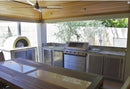 RUS-100 Wood Fired Pizza Oven (Plain Front) outside the kitchen