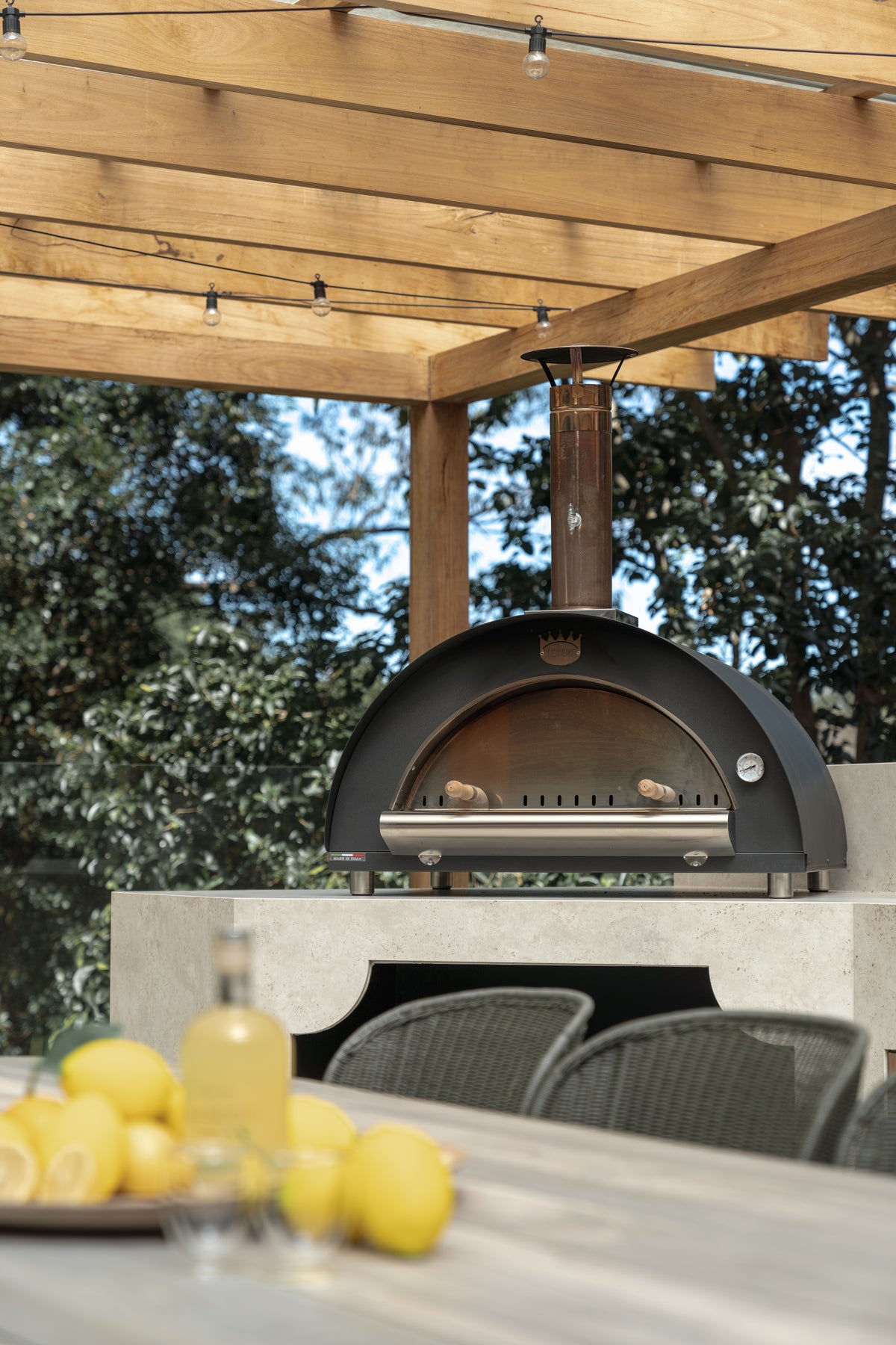 Italian Made Clementi 80 Stainless Steel Wood Fired Pizza Oven