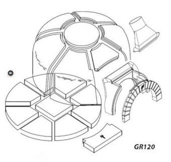 Valoriani GR120 Round Commercial Wood Fired Oven