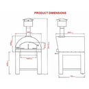 Pizza Ovens R Us Euro 60 Wood Fired Pizza Oven Stainless Steel Portable Italian Made