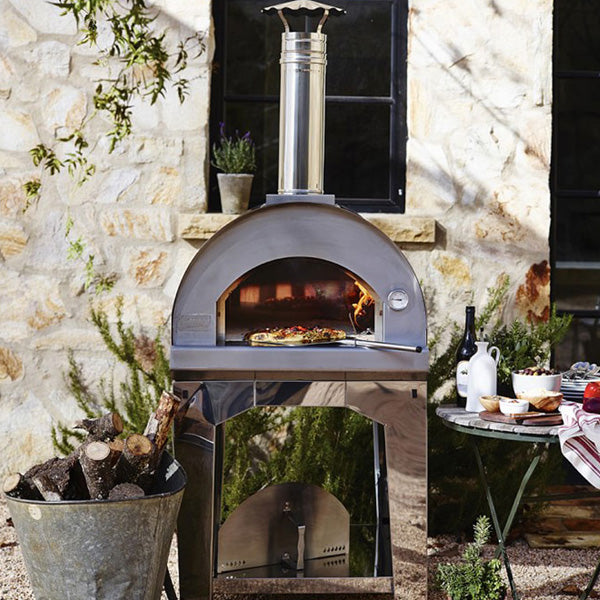 Italian Made Fontana Margherita Stainless Steel Wood Fired Pizza Oven
